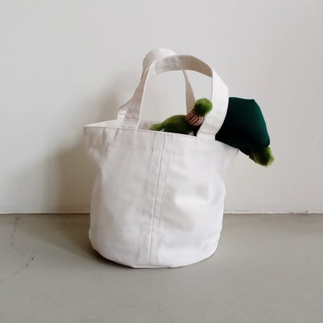 canvas tote bag S  WHITE