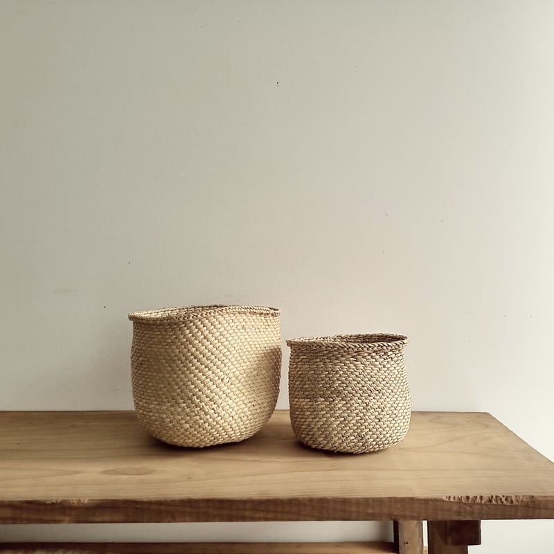 イリンガバスケットとフラニの平カゴセット アフリカ収納かご松野屋カゴアミドリ イリンガバスケットとフラニの平カゴセット アフリカ収納かご