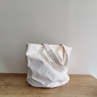 canvas tote bag L WHITE