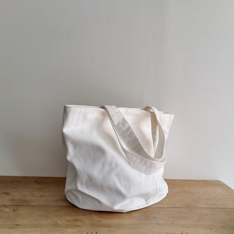 canvas tote bag L WHITE