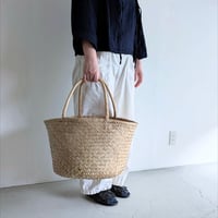 シーグラス 持ち手付きバスケット L
