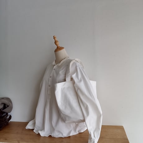 canvas tote bag L WHITE