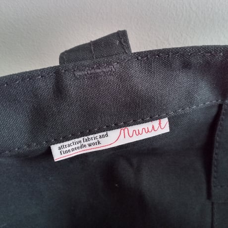 canvas tote bag L  BLACK