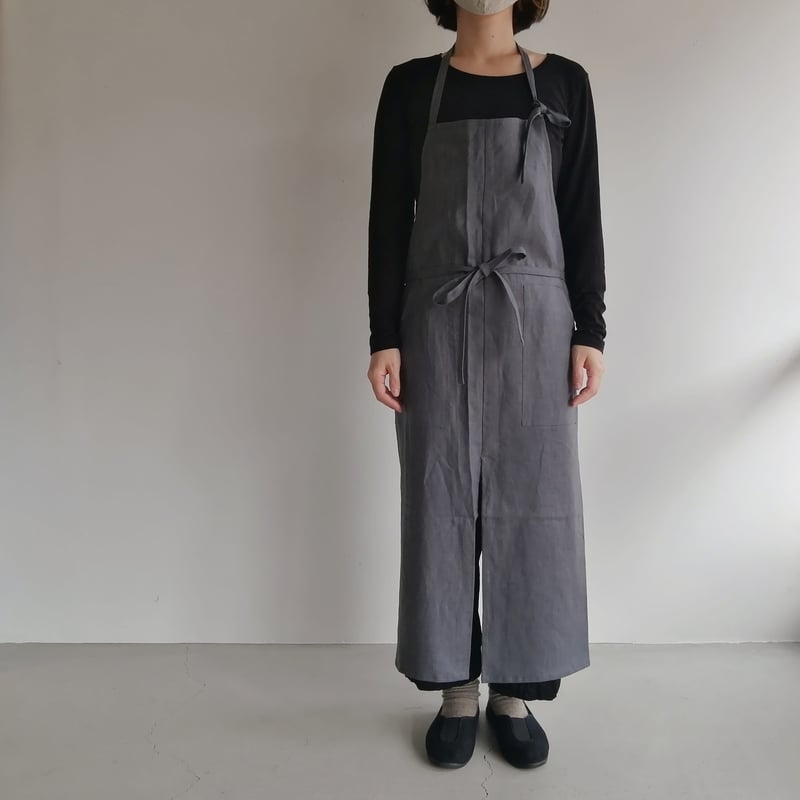 リネンエプロン Gray | mikke