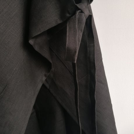 リネンエプロン　Black