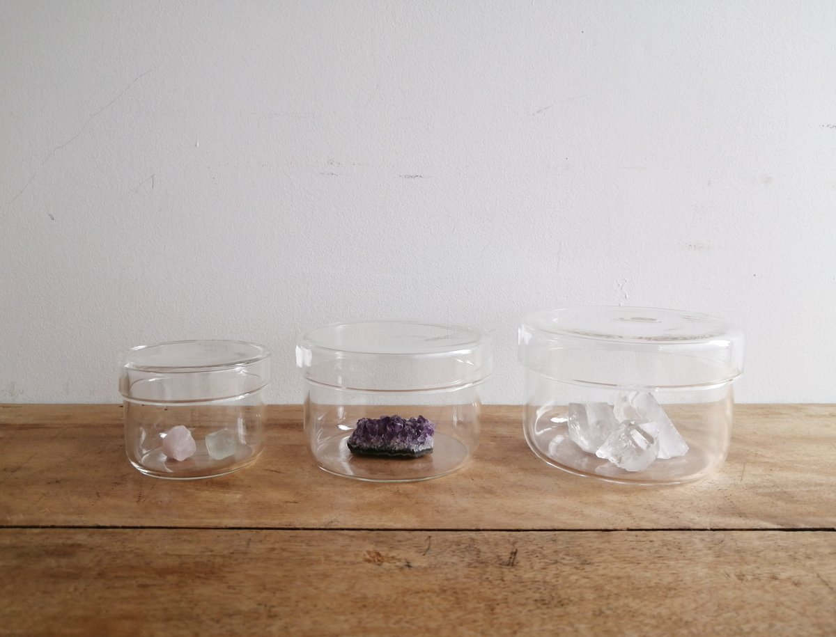 松が丘クリスタル　蓋付きガラス器×4個　箸休め 松が丘クリスタル 蓋付きガラス器×4個 箸休め