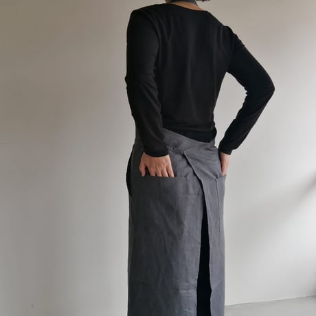 リネンエプロン　Gray