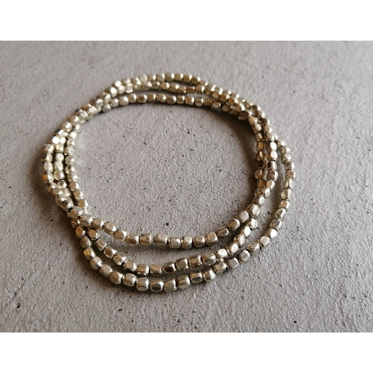 fog linen work ブラスビーズネックレス シルバー | mikke