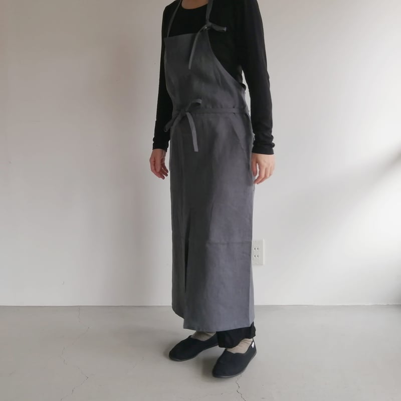 リネンエプロン Gray | mikke