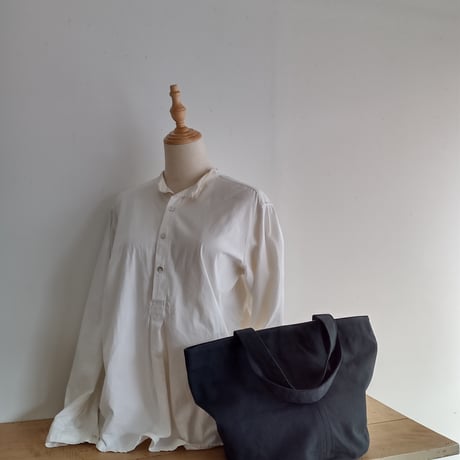 canvas tote bag L  BLACK