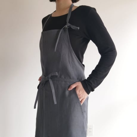 リネンエプロン　Gray