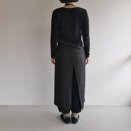 リネンエプロン　Black