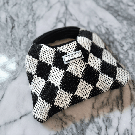 🧸🏁チェッカーニットバッグ