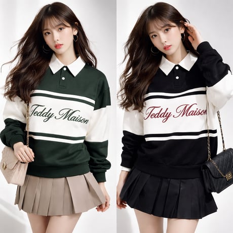 Polo sweat green