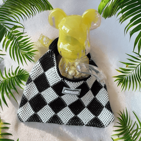 🧸🏁チェッカーニットバッグ