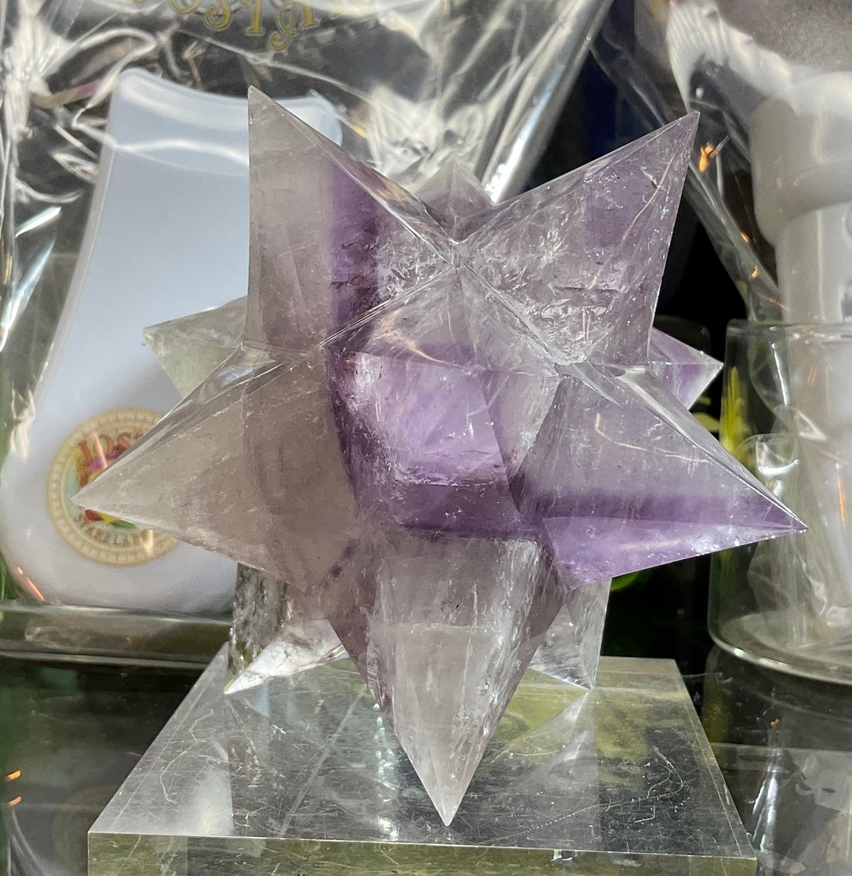 ☆特別出品☆透明度と綺麗なクラック☆究極形状☆アメジスト アステロイド 天然石 貴重】大きなアステロイド型 ファントムアメジスト | Angel Stone