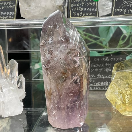 【幻のアメジスト】高波動　パウェライト　ファントムアメジスト　虹入りポリッシュポイント160g