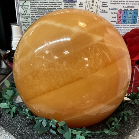 【貴重】オレンジカルサイト　超特大丸玉3.6kg