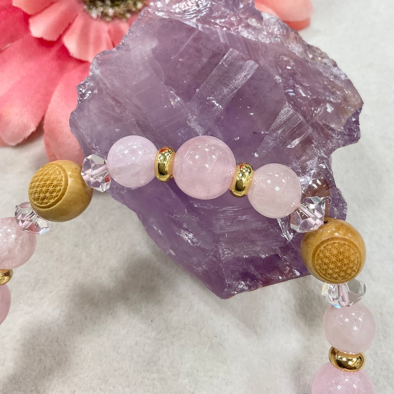 ☆展☆天使のブレスレット❀うるうるモルガナイトグラデーションスター