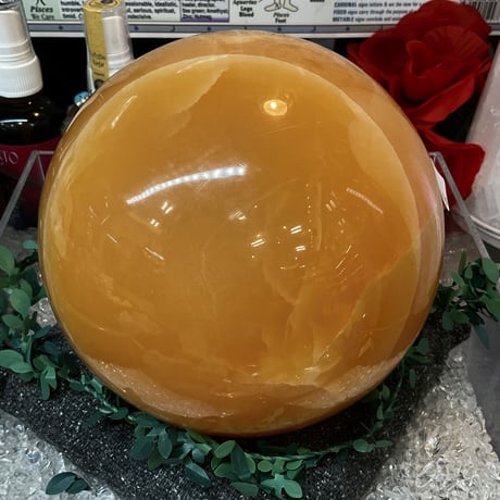 【貴重】オレンジカルサイト　超特大丸玉3.6kg