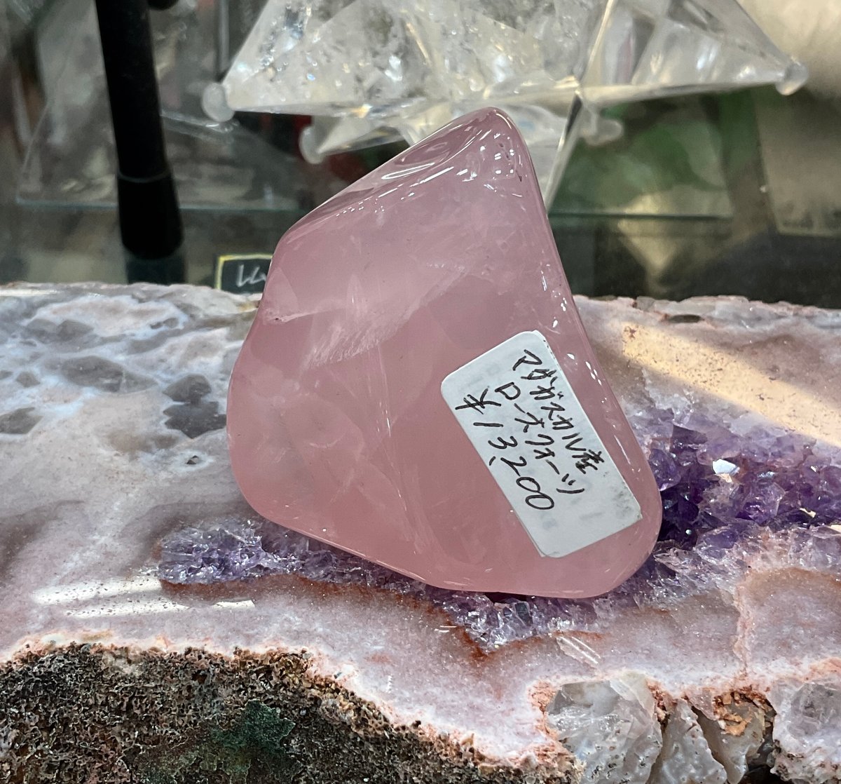 マダガスカル産　ローズクォーツ　パーム 高波動】マダガスカル産 ローズクォーツ フリーフォームB 99g | Angel