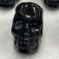 【クリスタルスカル】オニキス 　手彫りのドクロ