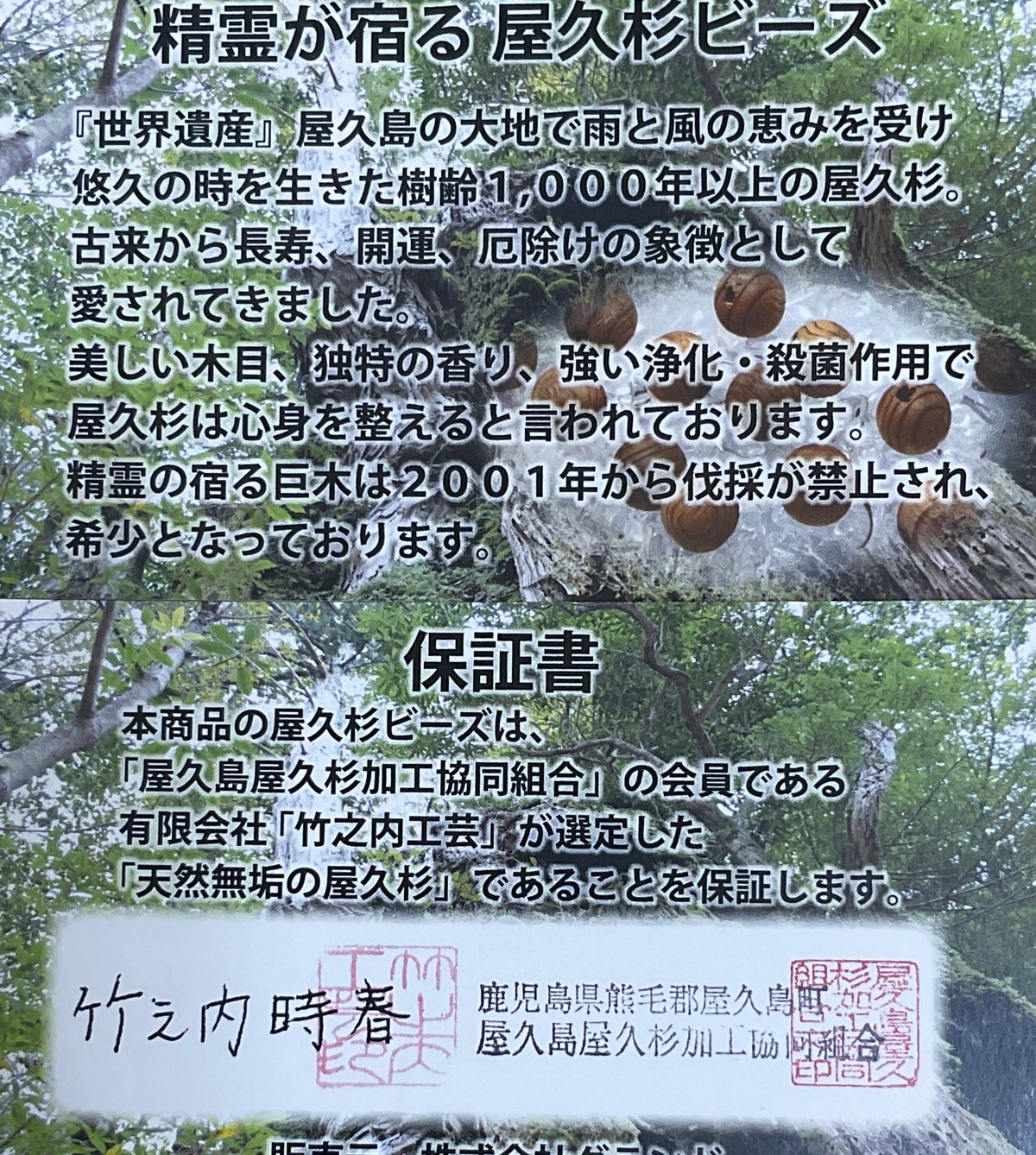 精霊が宿る 屋久杉2A 無垢ブレスレット10mm | Angel Stone