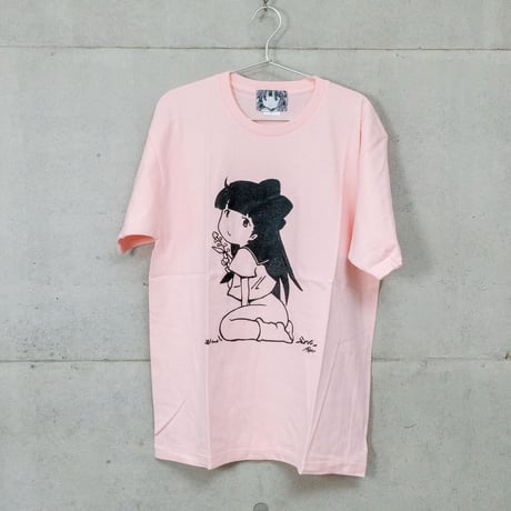 うさぎが食べれる野草シリーズ「ぺんぺん草」Tシャツピンク