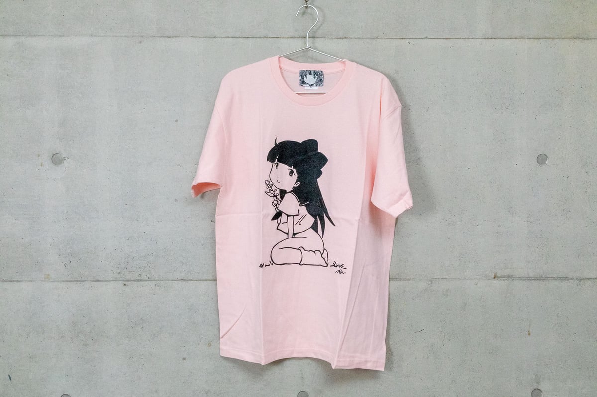 うさぎが食べれる野草シリーズ「ぺんぺん草」Tシャツピンク | AI
