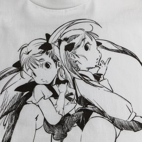 双子と兎のロンT（ホワイト）