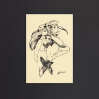 双子の透明シール