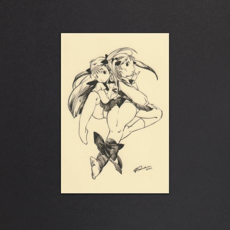 双子の透明シール