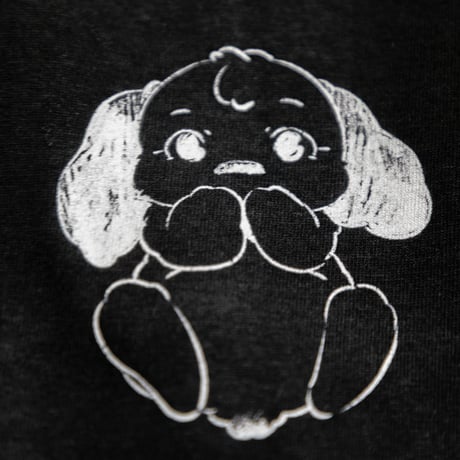 双子と兎のロンT（ブラック）