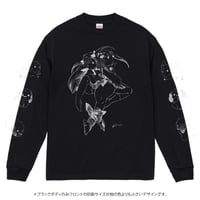 双子と兎のロンT（ブラック）