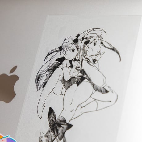 双子の透明シール