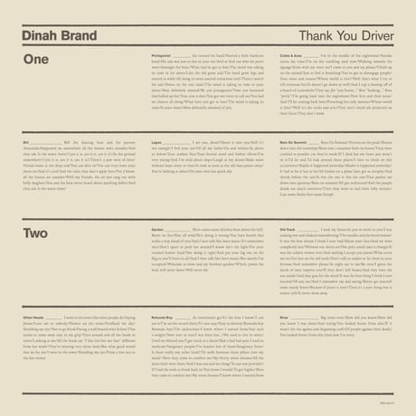 Dinah Brand - "Thank You Driver" (LP)