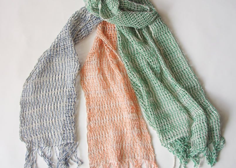 波もじりのサマーストール | stickaのており帖