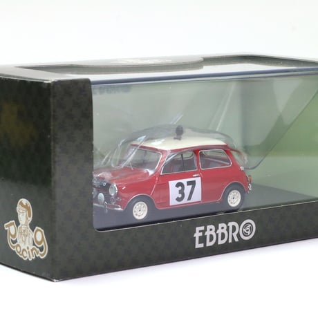 エブロ 1/43 モーリス ミニクーパー 1964モンテ WIN #37　レッド/ホワイト (44660)