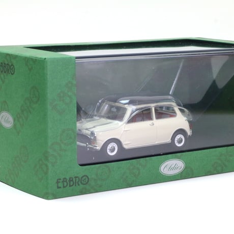 エブロ 1/43 オースチン ミニ クーパー ホワイト/ブラック (44408)