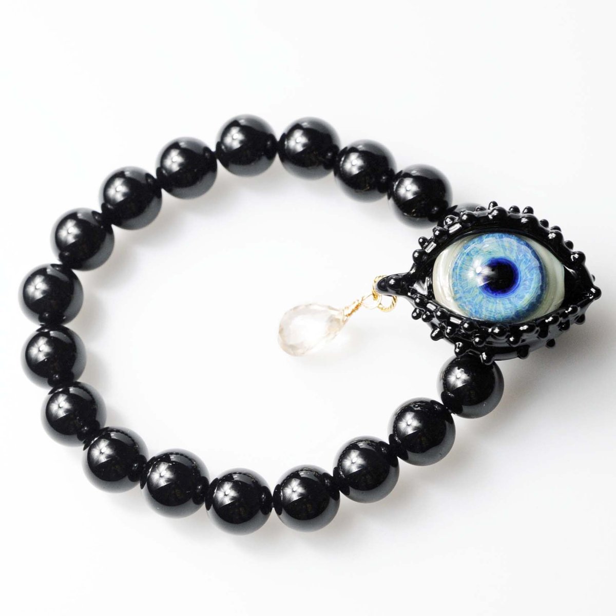 高品質 ルチル✖️オニキスブレス 大玉 天然石 ブレス xg_fobr01-n.jpg