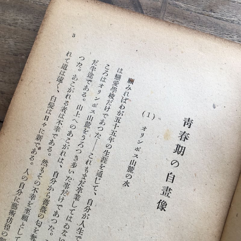 佐藤春夫『青春期の自画像』（初版） | ころがろう書店