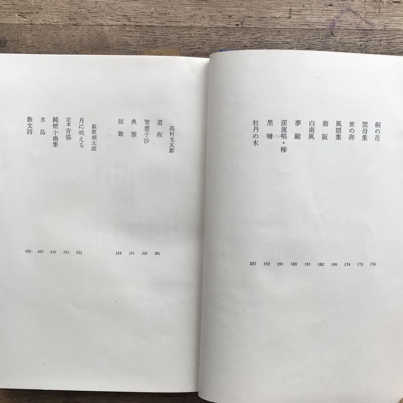 中央公論社『日本の文学 17 北原白秋・高村光太郎・萩原朔太郎