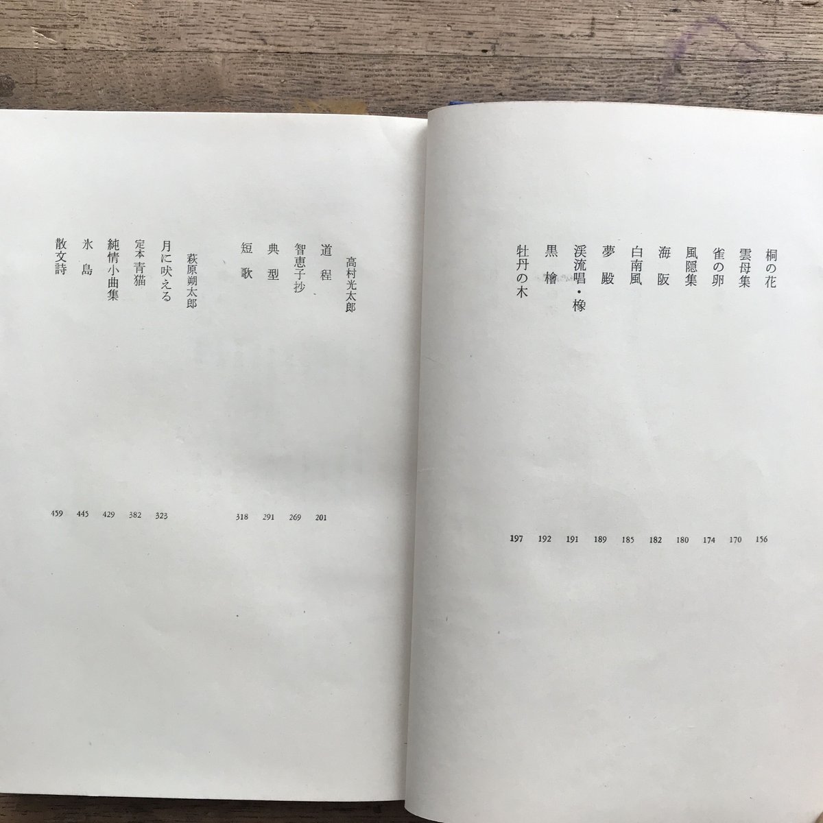 中央公論社『日本の文学 17 北原白秋・高村光太郎・萩原朔太郎 中央公論社『日本の文学 17 北原白秋・高村光太郎・萩原朔太郎