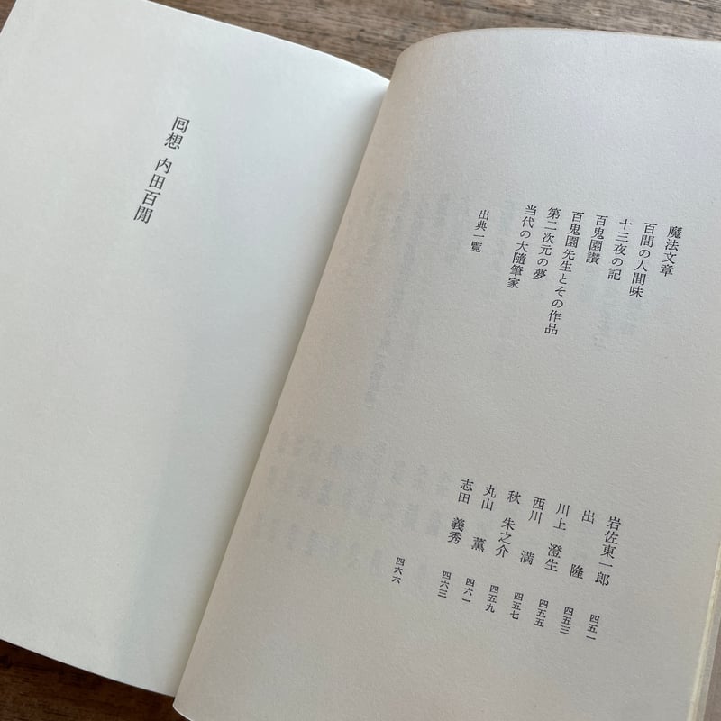 平山三郎編『回想 内田百閒』（初版） | ころがろう書店