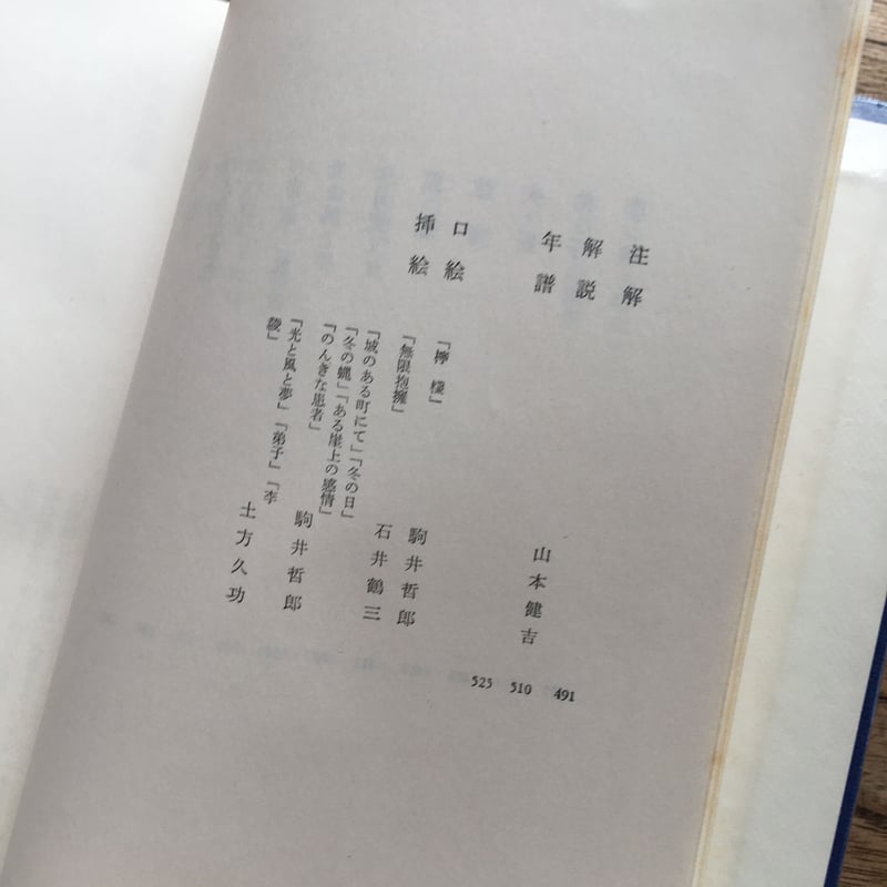中央公論社『日本の文学 36 滝井孝作・梶井基次郎・中島敦 中央公論社『日本の文学 36 滝井孝作・梶井基次郎・中島敦