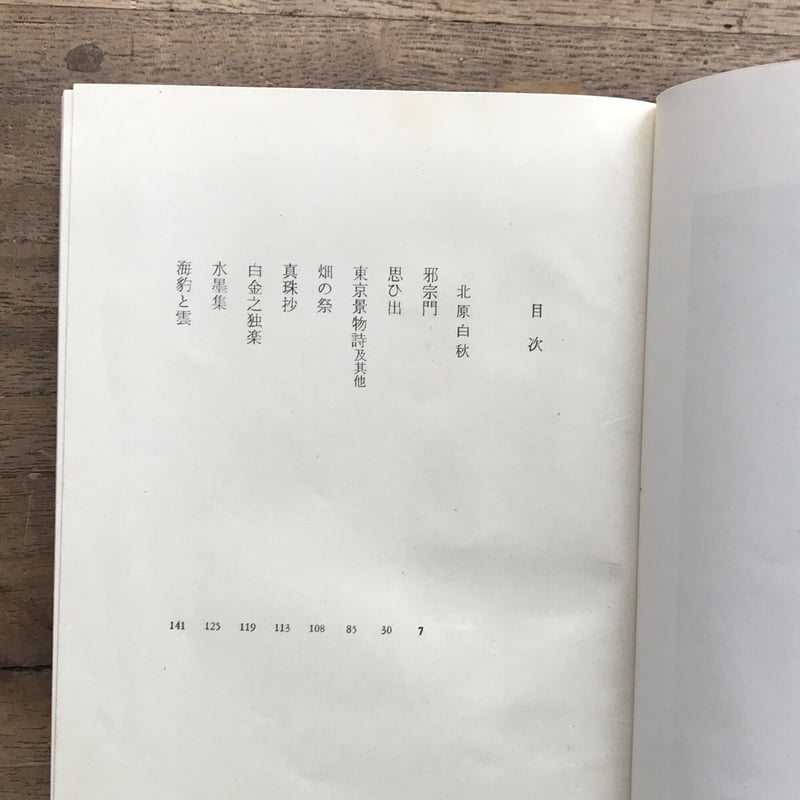 【絶版】支部沈黙落穂集　落日　詩集 中央公論社『日本の文学 17 北原白秋・高村光太郎・萩原朔太郎