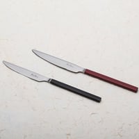 Lashiku 18-10 テーブルナイフ  粋 （朱・黒 有)