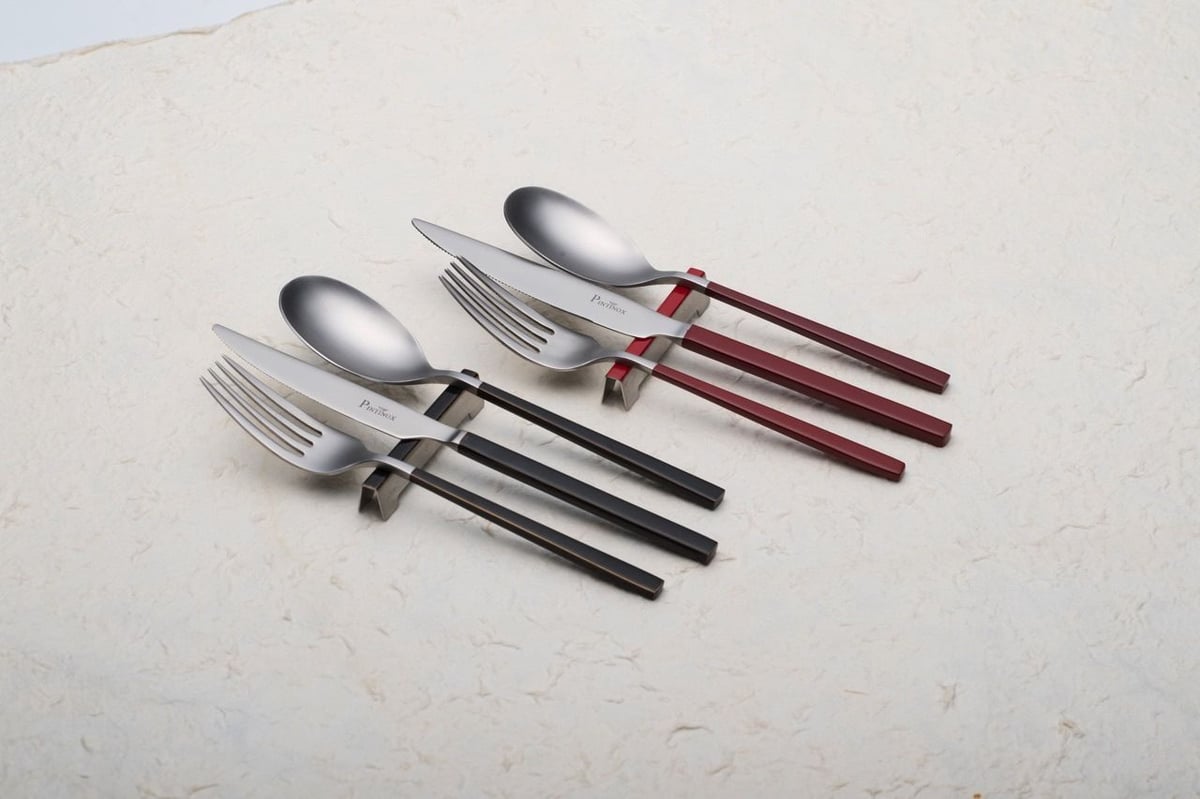 Lashiku 18-10 テーブルスプーン 粋 （朱・黒 有） | 本山漆器店