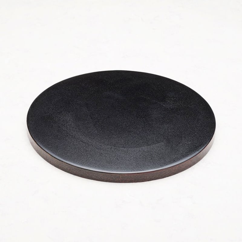 木製 丸盆堆朱漆塗 尺2寸 | 本山漆器店