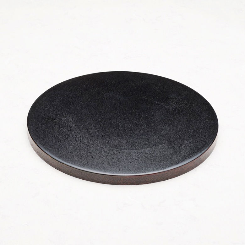 木製 丸盆堆朱漆塗 尺2寸 | 本山漆器店